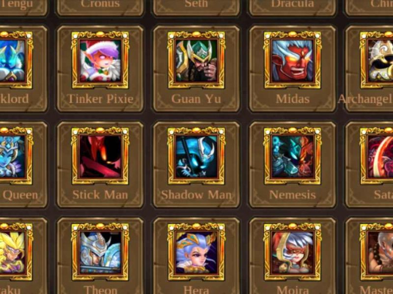 Hệ Thống Nhân Vật Phong Phú Trong Hack Epic Heroes War