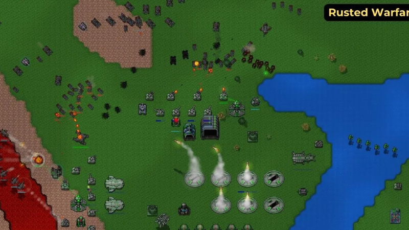 Tải Rusted Warfare APK v1.15 Miễn Phí Cho Android 1 Rusted Warfare APK với căn cứ và quân đội trên chiến trường