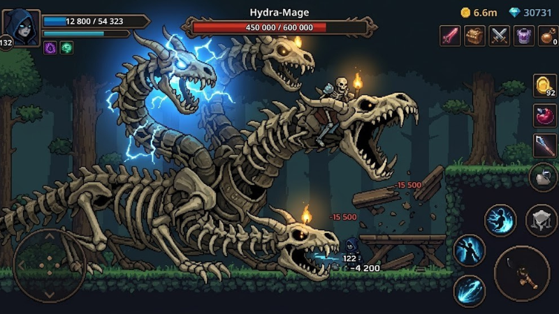 Tải Darkrise Mod APK (Vô Hạn Tiền, Menu, Hồi Chiêu) v0.27.29 1 Darkrise Mod với chiến binh pixel đối đầu quân đoàn quỷ