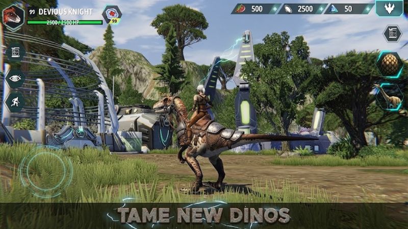 Nâng cấp đội hình trong Dino Tamers mod vô hạn tiền