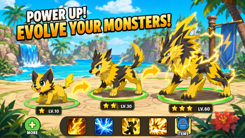Gameplay Dynamons World Hack thu phục Dynamons