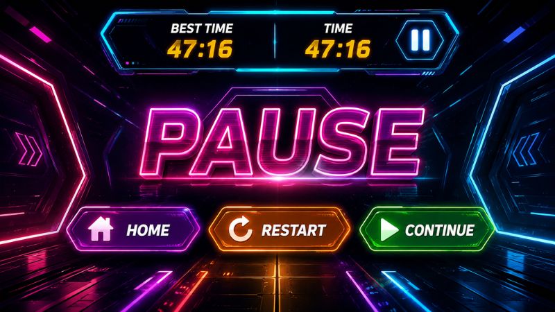 Gameplay Super Hexagon APK điều khiển tam giác né các bức tường đang thu vào