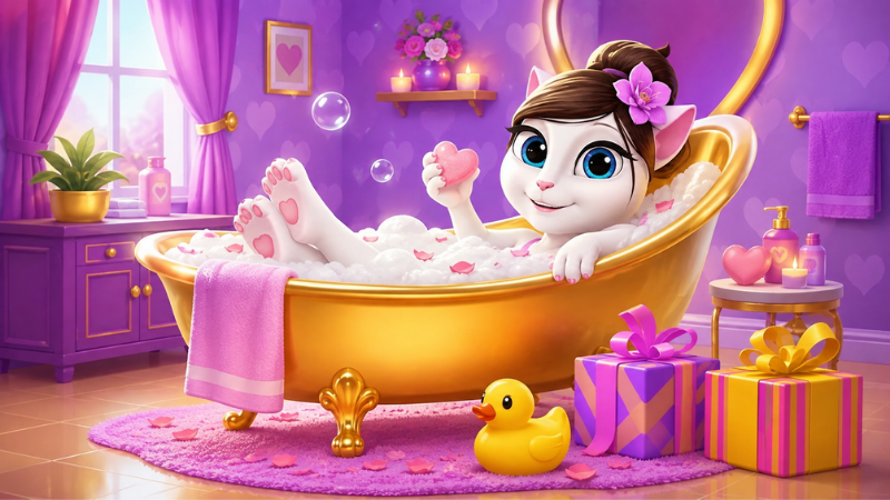 My Talking Angela MOD APK thay trang phục cho Angela (1)