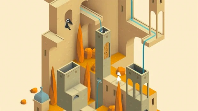 Cơ chế xoay công trình và kết nối lối đi trong Monument Valley