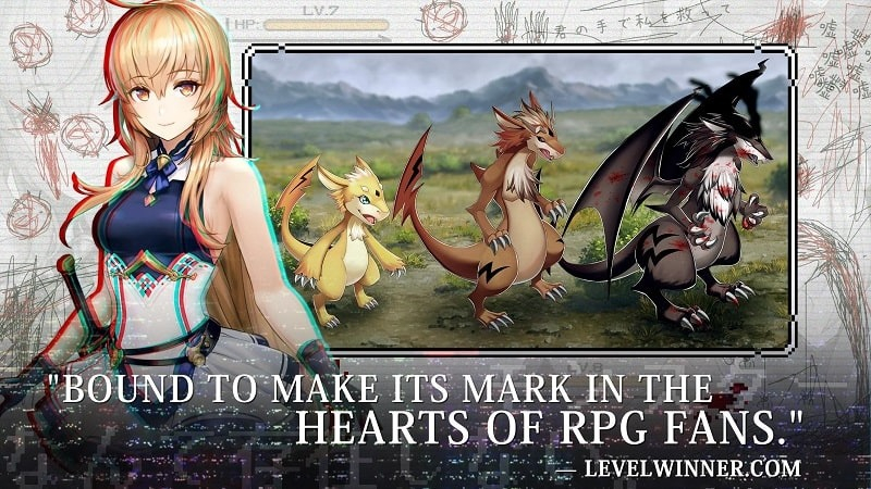 Tải Evertale MOD APK (Vô Hạn Bạc, 100% Tỷ Lệ Bắt) v2.0.105 1 Evertale MOD APK với nhân vật và monster trong thế giới Erden