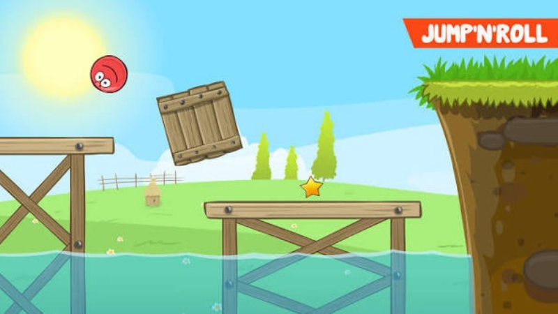 Gameplay Hack Red Ball 4 khi vượt chướng ngại vật