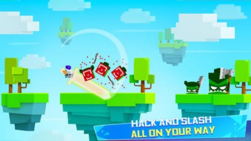 Gameplay Will Hero khi hiệp sĩ lao tới tấn công quái vật và vượt chướng ngại