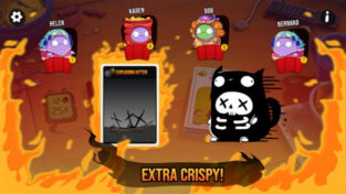 Giao diện bàn đấu trong Exploding Kittens APK