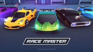 Hack Race Master 3D với xe thể thao trên đường đua 3D