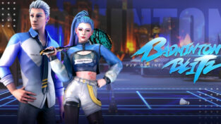 Hai vận động viên thi đấu trong Badminton Blitz APK