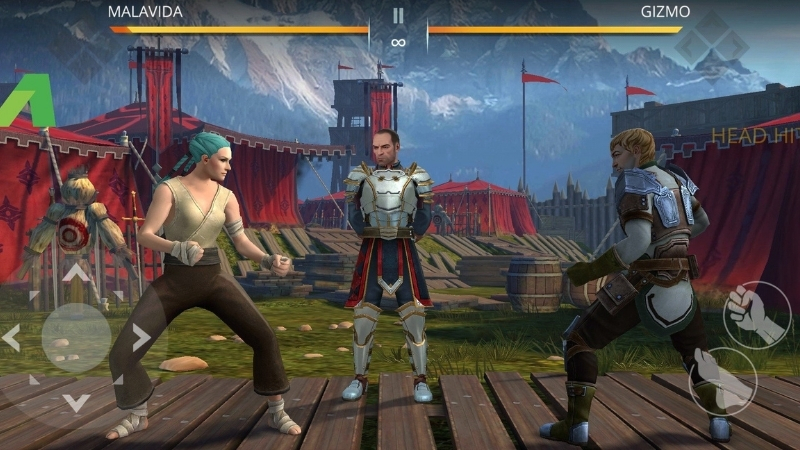 Nhân vật thực hiện combo võ thuật trong Shadow Fight 3